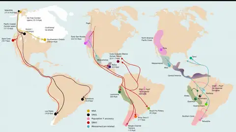 Tres grandes dispersiones moldearon la diversidad genética de los pueblos indígenas de Sudamérica Tres grandes dispersiones moldearon la diversidad genética de los pueblos indígenas de Sudamérica