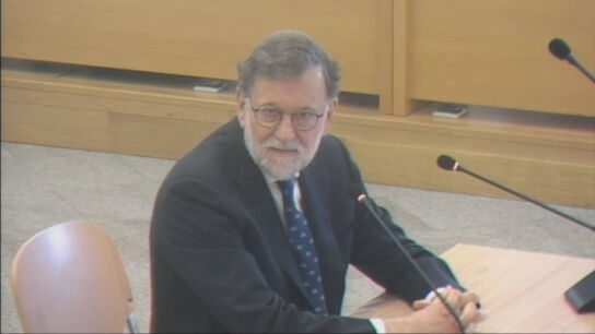 Mariano Rajoy, durante su comparecencia en la Audiencia Nacional en el juicio del caso Kitchen