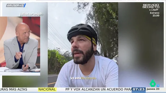 Alfonso Arús lanza su apoyo a Julio Cortés, el español que da la vuelta al mundo en bicicleta: "Se lo está currando" Alfonso Arús lanza su apoyo a Julio Cortés, el español que da la vuelta al mundo en bicicleta: "Se lo está currando"
