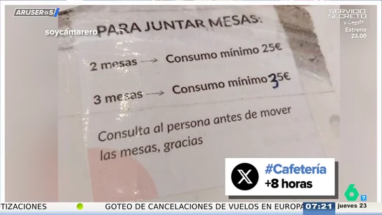 Los Aruser@s reaccionan al cartel viral de una heladería que fija consumo mínimo según las mesas Los Aruser@s reaccionan al cartel viral de una heladería que fija consumo mínimo según las mesas