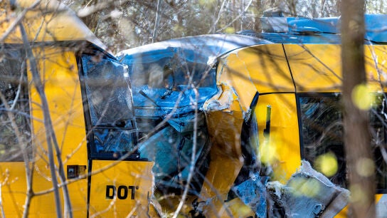Los dos trenes accidentados en Dinamarca