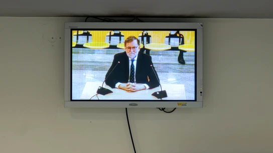El expresidente del Gobierno, Mariano Rajoy, durante su declaración en la Audiencia Nacional, a 23 de abril de 2026, en San Fernando, Madrid (España). El expresidente del Gobierno, Mariano Rajoy, durante su declaración en la Audiencia Nacional, a 23 de abril de 2026, en San Fernando, Madrid (España).
