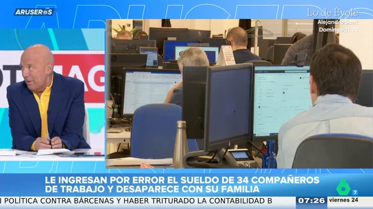 Alfonso Arús alucina con el trabajador que recibió por error 74.000 euros, los gastó y se dio a la fuga Alfonso Arús alucina con el trabajador que recibió por error 74.000 euros, los gastó y se dio a la fuga