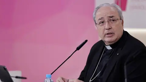 El secretario general de la Conferencia Episcopal Española, Francisco César García Magán, durante la rueda de prensa El secretario general de la Conferencia Episcopal Española, Francisco César García Magán, durante la rueda de prensa