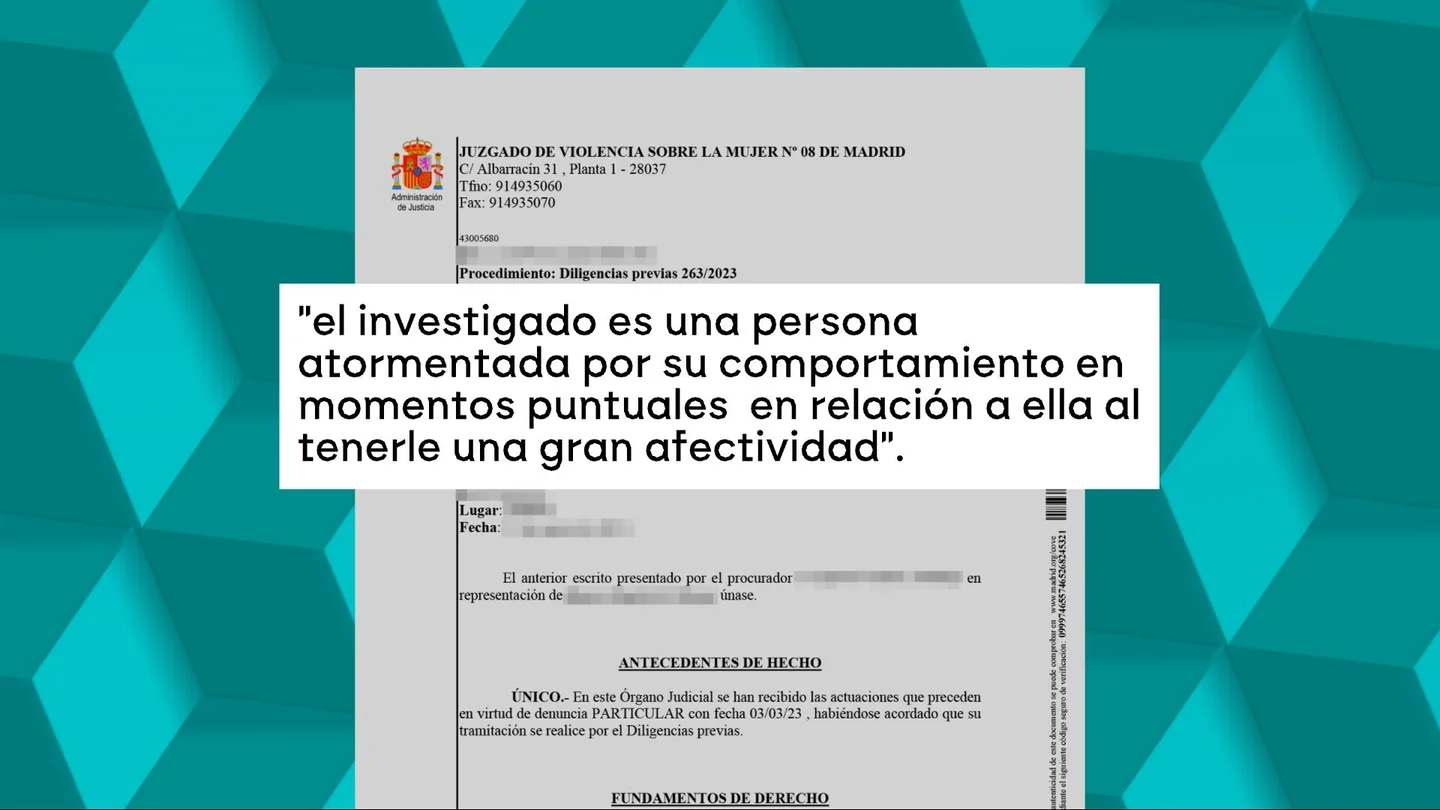 "Su expresión refleja más amor que voluntad de humillarla": así archivó el juez del exDAO el caso de una mujer acosada y maltratada a golpes por su pareja "Su expresión refleja más amor que voluntad de humillarla": así archivó el juez del exDAO el caso de una mujer acosada y maltratada a golpes por su pareja