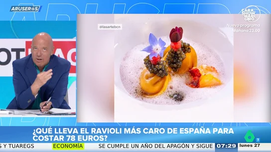 Alfons Arús alucina con el precio del ravioli más caro de España: "Con tres no hago nada" Alfons Arús alucina con el precio del ravioli más caro de España: "Con tres no hago nada"
