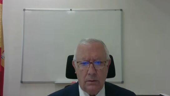 El senador Javier Arenas, durante su comparecencia en la Audiencia Nacional en el juicio del caso Kitchen