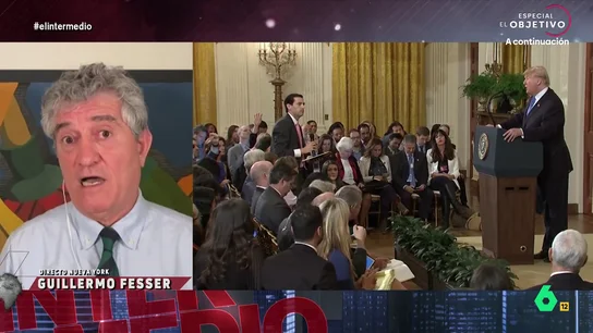 Guillermo Fesser explicó así por qué Donald Trump esta año sí había decidido acudir a la cena de corresponsales en la Casa Blanca: "Piensa que la prensa no va a decir nada negativo sobre él". Guillermo Fesser explicó así por qué Donald Trump esta año sí había decidido acudir a la cena de corresponsales en la Casa Blanca: "Piensa que la prensa no va a decir nada negativo sobre él".