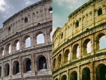 Antes y despu&eacute;s de aplicar el filtro Dirty Flash en Instagram