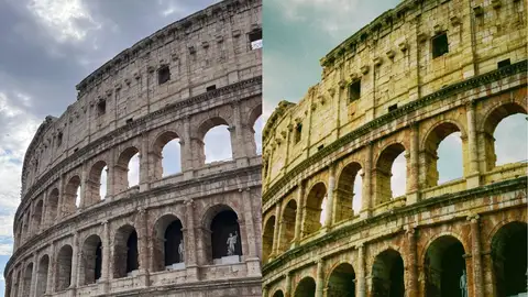 Antes y después de aplicar el filtro Dirty Flash en Instagram Antes y después de aplicar el filtro Dirty Flash en Instagram