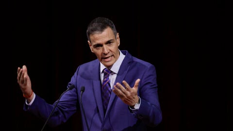 El presidente del gobierno de Espa&ntilde;a Pedro S&aacute;nchez durante su intervenci&oacute;n en 'Bloomberg CityLab 2026'