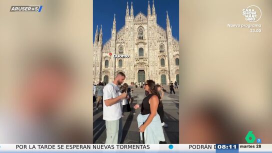 El divertido v&iacute;deo de Anabel Pantoja con David en Mil&aacute;n: "Presiento que me va a pedir matrimonio"