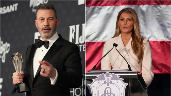 El cómico Jimmy Kimmel y Melania Trump El cómico Jimmy Kimmel y Melania Trump