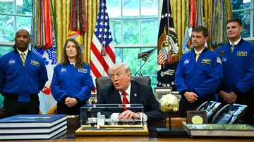 Los astronautas de Artemis II con Donald Trump en la Casa Blanca Los astronautas de Artemis II con Donald Trump en la Casa Blanca