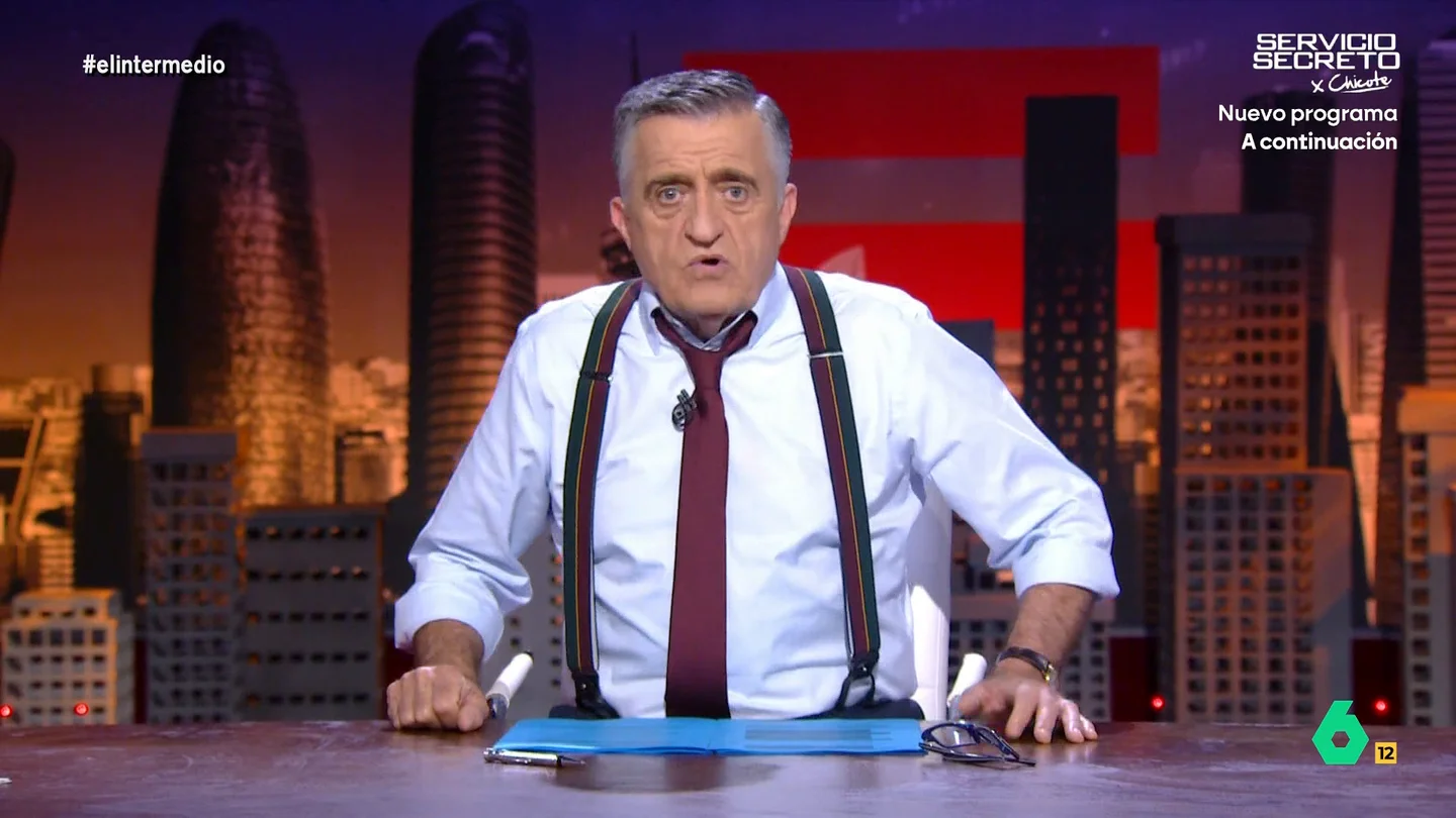 Wyoming explota en El Intermedio: "Vito Quiles está acredito en el Congreso y nuestra compañera Andrea Ropero no" Wyoming explota en El Intermedio: "Vito Quiles está acredito en el Congreso y nuestra compañera Andrea Ropero no"