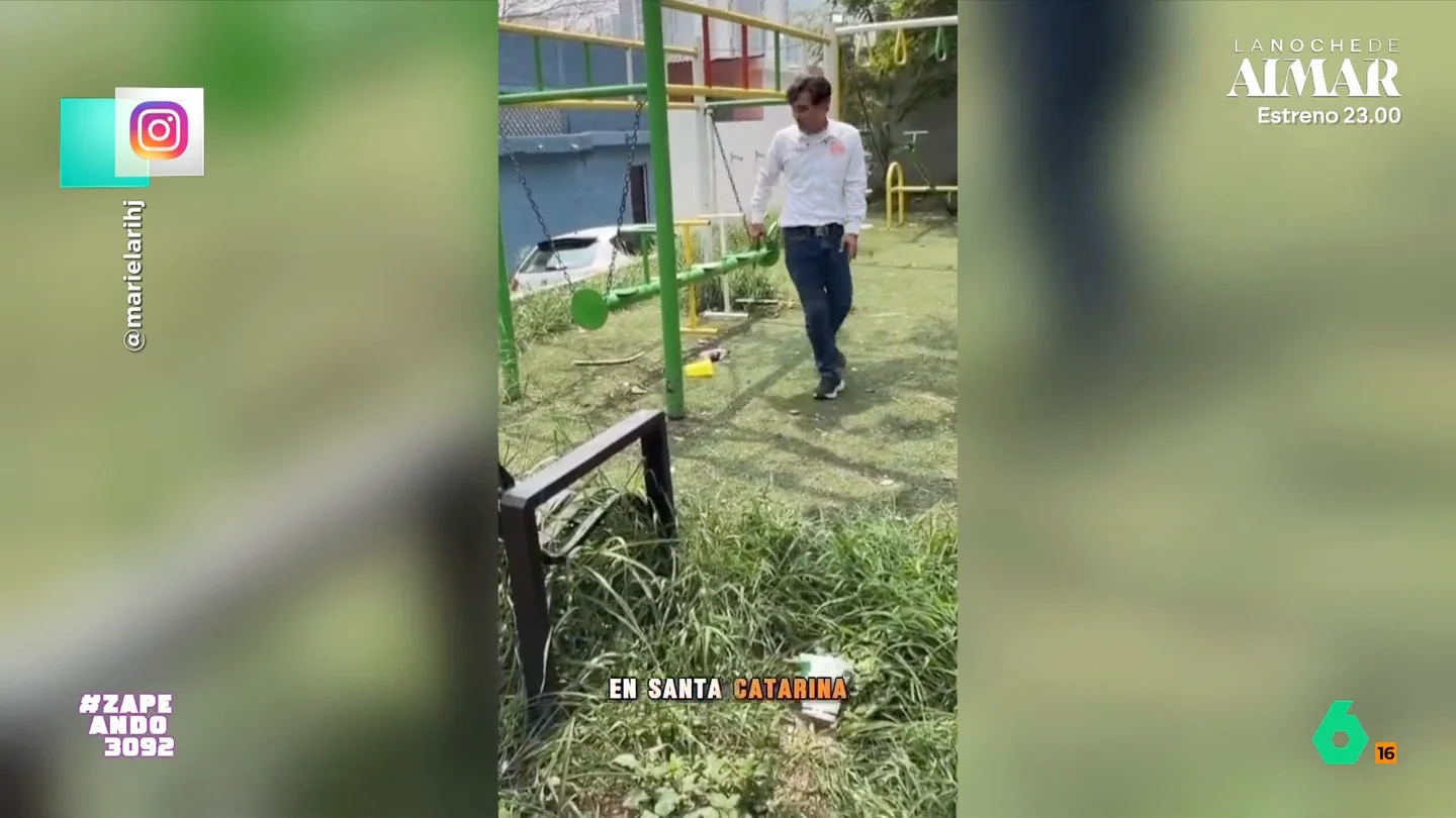 La campaña que sale mal: visita un parque para criticarlo y termina cayendo al suelo Un político mexicano ha decidido visitar un parque para mostrar las condiciones del mismo cuando, probando uno de los juegos infantiles, ha terminado cayendo al suelo de una manera muy aparatosa.