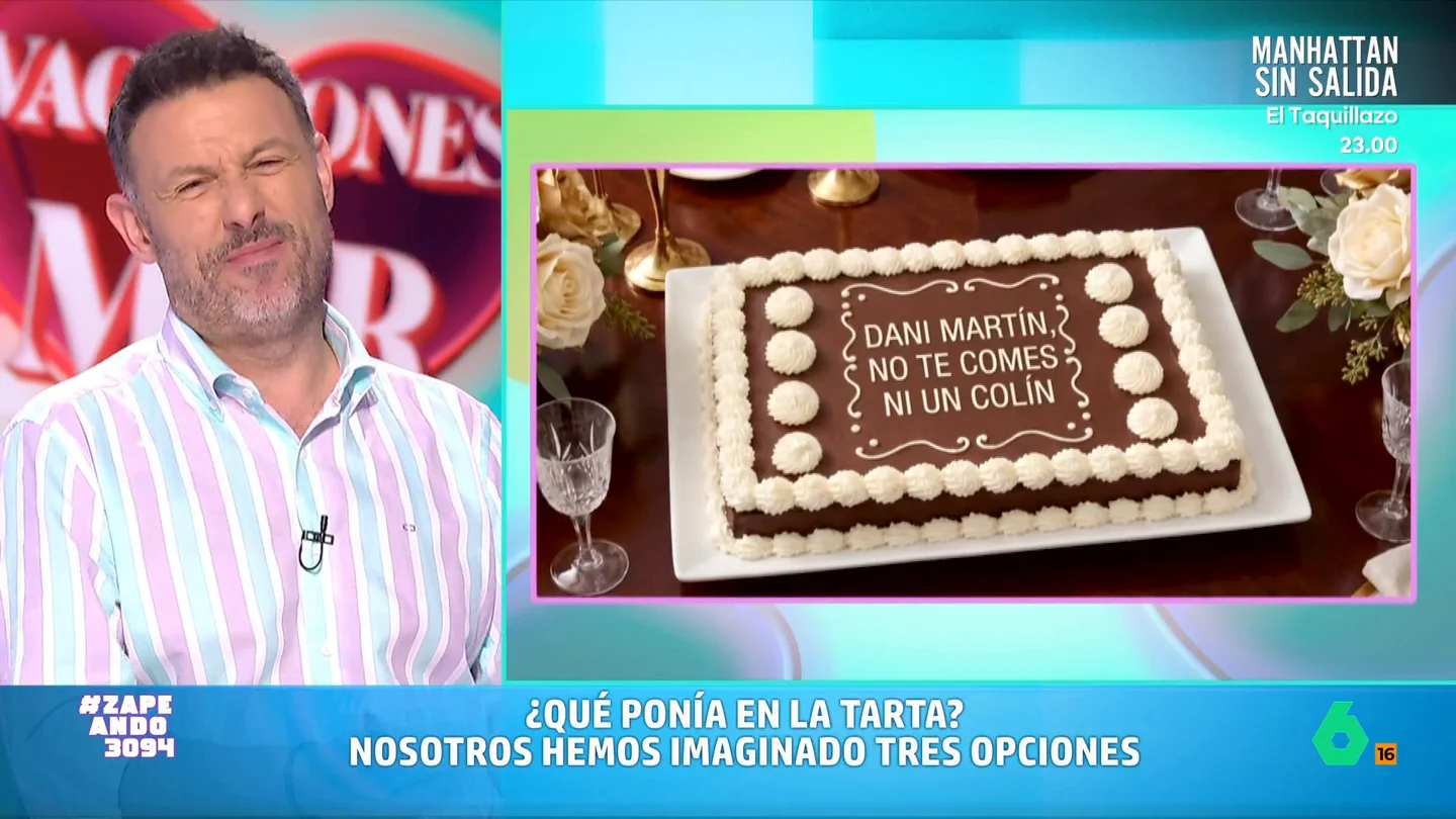 ¿Qué ponía en la tarta de Ester Expósito y Mbappé? Zapeando comparte varias opciones La pareja ha disfrutado de unos días de descanso en Cerdeña. Entre otras cosas, han comido en un restaurante de Cagliari, la capital de la isla, donde les han regalado una tarta que les ha hecho mucha gracia.