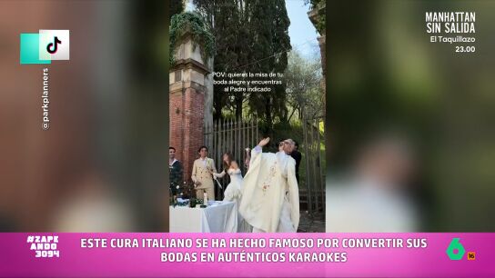 Misa con fiest&oacute;n. Eso es exactamente lo que promete es cura italiano que ya se ha hecho famoso por, entre serm&oacute;n y serm&oacute;n, meter espectaculares n&uacute;meros musicales &iexcl;con karaoke! Puedes verlo en este v&iacute;deo.