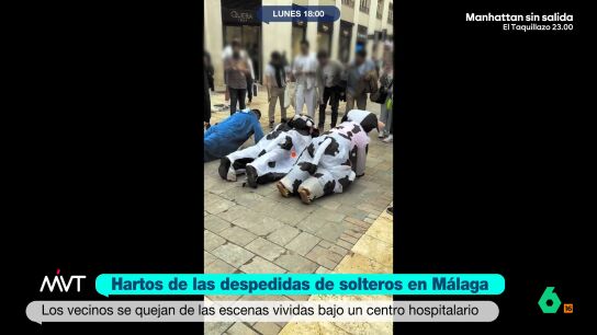 Los vecinos del casco antiguo de M&aacute;laga ya no pueden m&aacute;s. Denuncian la concentraci&oacute;n de despedidas de soltero en la ciudad, as&iacute; como los gritos y ruidos insoportables que se suceden en las proximidades de un centro hospitalario.