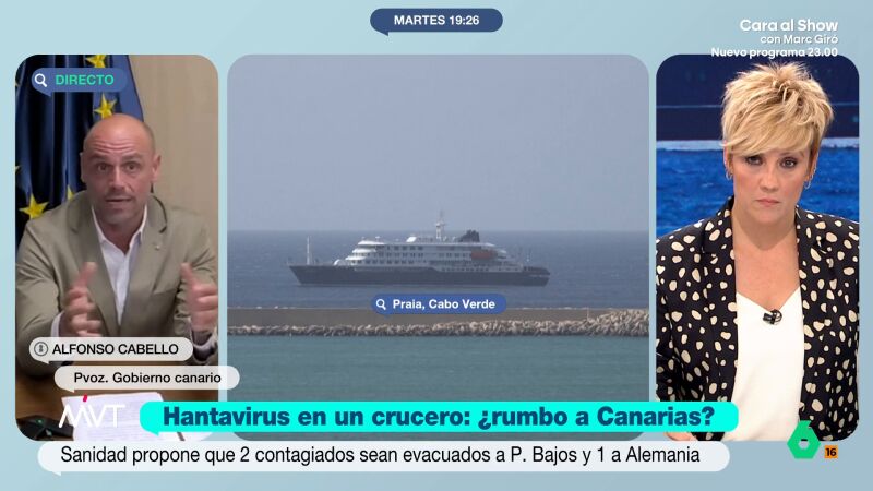 El portavoz del Gobierno canario asegura que "no se dan las circunstancias cl&iacute;nicas" para que el crucero afectado por hantavirus atraque en Canarias