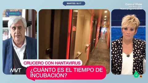Juan Jos&eacute; Badiola, epidemi&oacute;logo y director del Centro de Enfermedades Emergentes, resuelve las dudas sobre el hantavirus detectado en un crucero. En este v&iacute;deo, habla de cu&aacute;l es el periodo de incubaci&oacute;n.