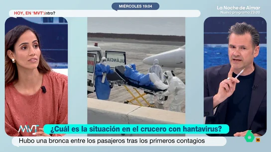 Iñaki López, sobre el brote de hantavirus en un crucero: "Si hubiera sido en un cayuco, me hubiera gustado saber qué habrían dicho los partidos" El brote de hantavirus en un crucero de lujo centra el debate en Más Vale Tarde, donde Tesh Sidi pone en valor "la universalidad de la sanidad" y Maestre recuerda que el barco "ha salido de Argentina, que se ha salido de la OMS".