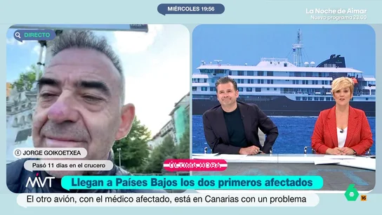 Jorge Goikoetxea estuvo en el crucero 11 días, antes del brote de hantavirus: "Los protocolos del barco eran increíbles" Este llevó a cabo una travesía que partió y tuvo como fin Ushuaia. Él coincidió con el capitán del barco y parte de la tripulación. Goikoetxea destaca la limpieza del barco y que la tripulación es "extraordinaria".