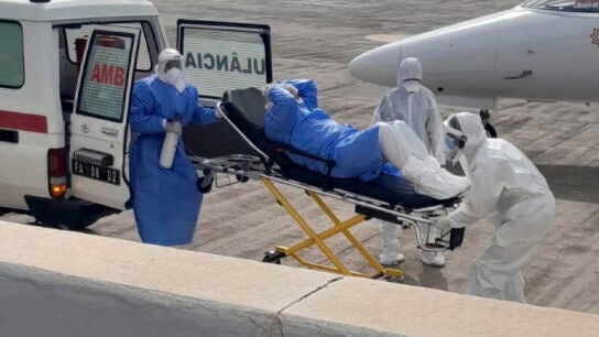 Evacuaci&oacute;n de un paciente sospechoso de ser un caso de hantavirus 