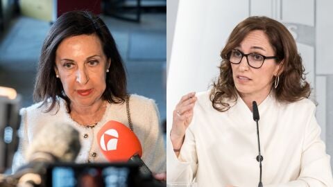La ministra de Defensa Margarita Robles y la ministra de Sanidad M&oacute;nica Garc&iacute;a