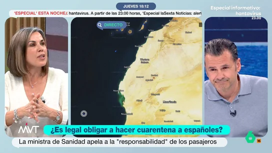 ¿Puede obligar el Gobierno a la cuarentena a los españoles del crucero con hantavirus? Bea de Vicente explica lo que dice la ley Bea de Vicente, abogada, analiza en este vídeo cuáles son esas "herramientas legales" a las que aluden Mónica García y Bolaños por las que se podría obligar a los españoles del crucero con hantavirus a pasar cuarentena.