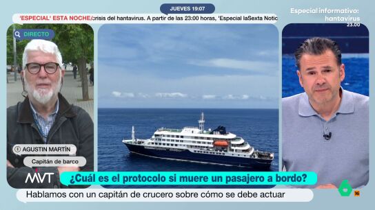 Agust&iacute;n Mart&iacute;n, presidente de la Federaci&oacute;n Estatal de Marinos Mercantes, analiza las medidas tomadas por el capit&aacute;n del HV Hondiuos tras el brote de hantavirus, as&iacute; como el protocolo en caso de que muera un pasajero a bordo.