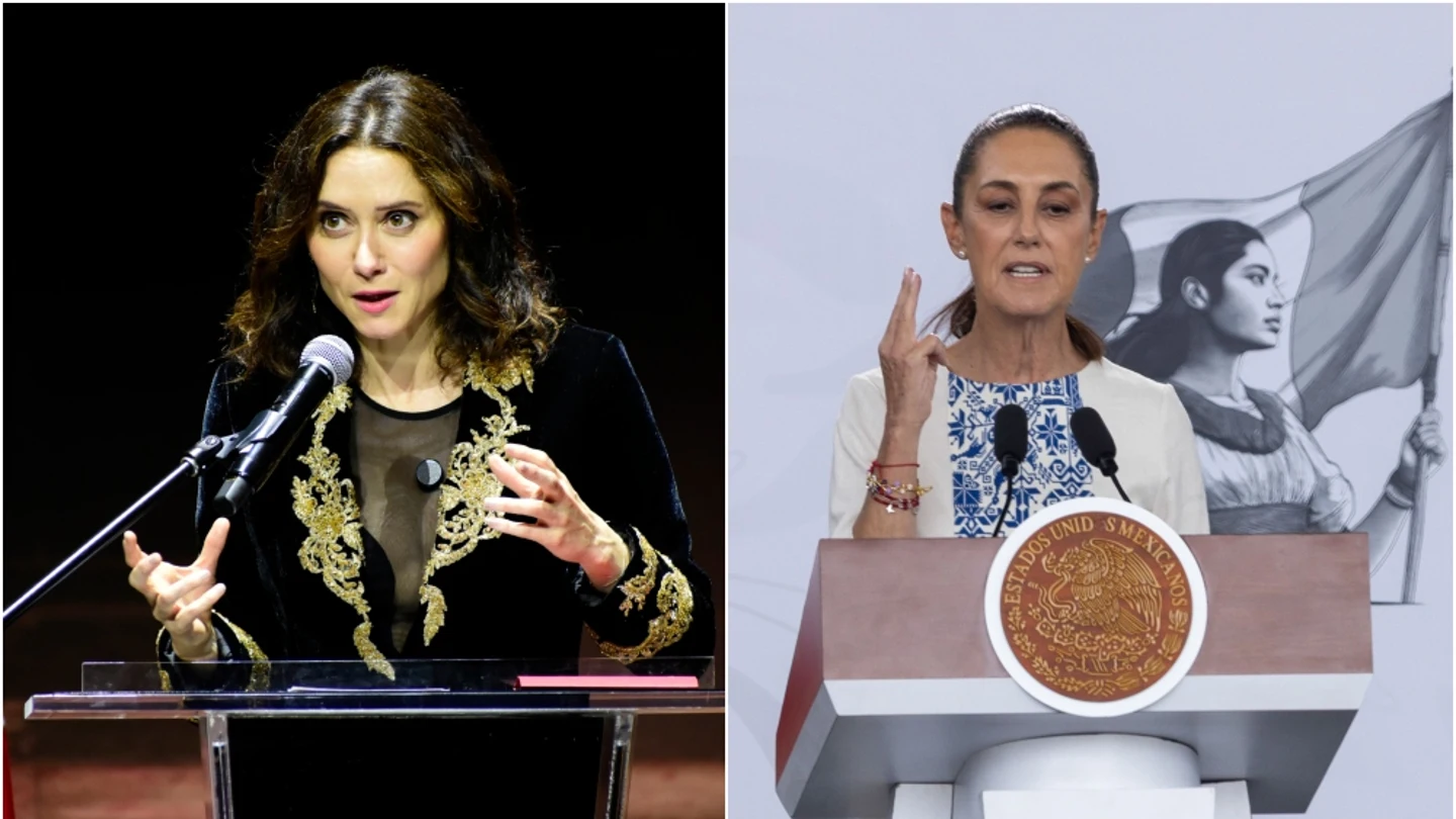 La presidenta de la Comunidad de Madrid, Isabel Díaz Ayuso, y la presidenta de México, Claudia Sheinbaum La presidenta de la Comunidad de Madrid, Isabel Díaz Ayuso, y la presidenta de México, Claudia Sheinbaum