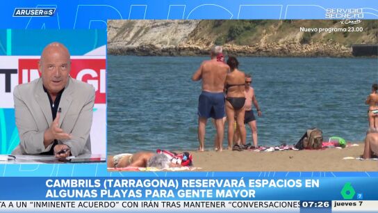 Alfonso Ar&uacute;s, sobre las nuevas zonas de ba&ntilde;o para mayores que estrenar&aacute; Cambrils: "Ah&iacute; voy yo"