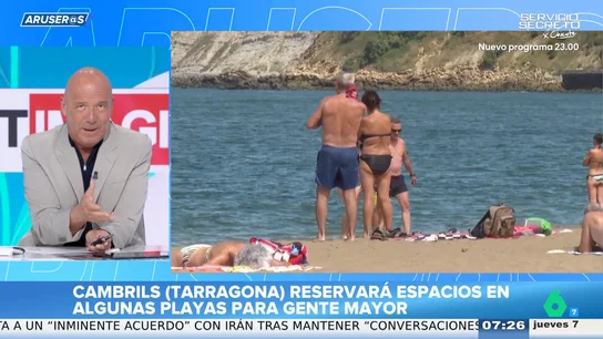 Alfonso Arús, sobre las nuevas zonas de baño para mayores que estrenará Cambrils: "Ahí voy yo" Alfonso Arús, sobre las nuevas zonas de baño para mayores que estrenará Cambrils: "Ahí voy yo"