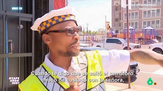 El hombre intervino despu&eacute;s de presenciar un accidente de tr&aacute;fico. La prensa decidi&oacute; charlar con &eacute;l y la entrevista no tiene desperdicio. 