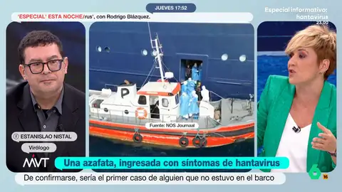 El virólogo Estanislao Nistal explica que el contacto por hantavirus "depende del tiempo y la cantidad de virus que produce la persona" El virólogo Estanislao Nistal explica que el contacto por hantavirus "depende del tiempo y la cantidad de virus que produce la persona"