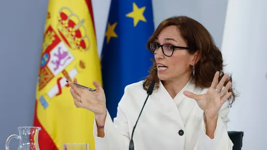 La ministra de Sanidad, Mónica García durante la rueda de prensa tras la reunión de seguimiento para atender la solicitud de la Organización Mundial de la Salud (OMS) La ministra de Sanidad, Mónica García durante la rueda de prensa tras la reunión de seguimiento para atender la solicitud de la Organización Mundial de la Salud (OMS)