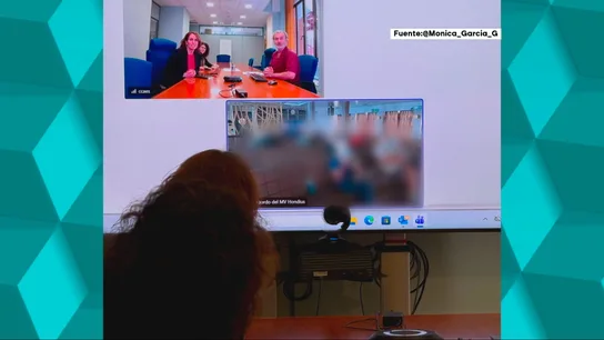 Videollamada con los españoles que permanecen a bordo del MV Hondius. Videollamada con los españoles que permanecen a bordo del MV Hondius.