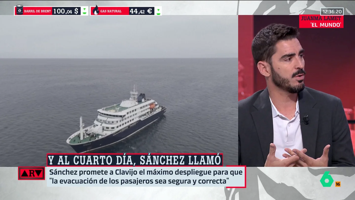 Juanma Lamet, crítico con la oposición por el brote de hantavirus: "Empiezo a pensar que el PP no quiere que esto salga bien para poder desgastar al Gobierno" Juanma Lamet, crítico con la oposición por el brote de hantavirus: "Empiezo a pensar que el PP no quiere que esto salga bien para poder desgastar al Gobierno"