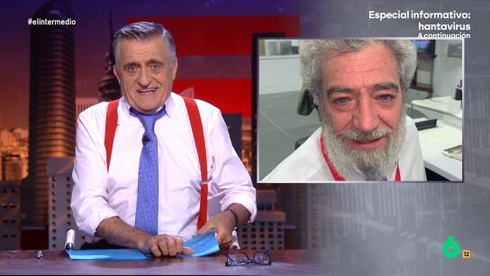 La pregunta de Wyoming que desata la risa de Sandra Sabat&eacute;s: "&iquest;No podemos poner a Ayuso en cuarentena cuando vuelva de M&eacute;xico?"