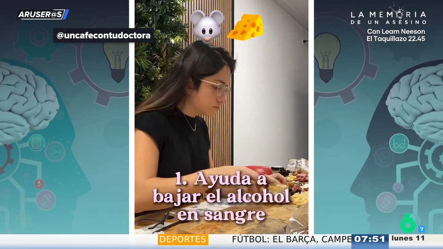 Alfonso Arús reacciona al truco viral para evitar la resaca: "Antes de un vinito, tomate un quesito" Alfonso Arús reacciona al truco viral para evitar la resaca: "Antes de un vinito, tomate un quesito"