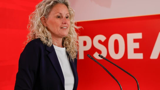 La portavoz del PSOE, Montse Mínguez, durante una rueda de prensa en Madrid. La portavoz del PSOE, Montse Mínguez, durante una rueda de prensa en Madrid.