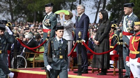 Marlaska presidiendo el acto de jura de bandera en la Academia de la Guardia Civil en Baeza