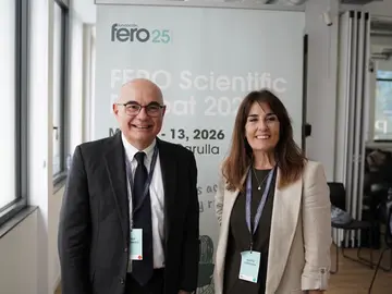 Josep Tabernero, Presidente del Comité Científico Asesor de la Fundación FERO y Marta Cardona, Directora General de la Fundación FERO Josep Tabernero, Presidente del Comité Científico Asesor de la Fundación FERO y Marta Cardona, Directora General de la Fundación FERO