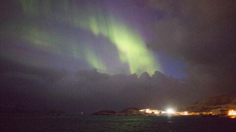 Aurora boreal en Sommarøy, Noruega