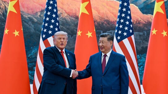 Xi Jinping recibe a Donald Trump en Beijing durante la visita del mandatario estadounidense en China
