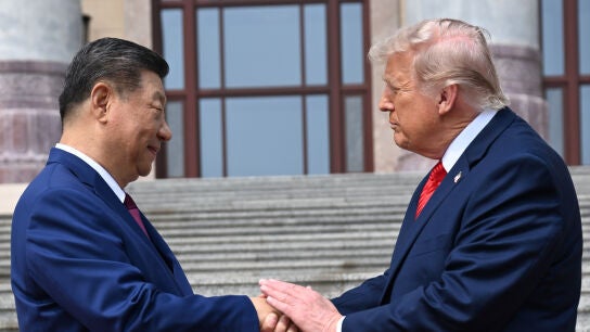 Xi Jinping recibe a Donald Trump en Beijing durante la visita del mandatario estadounidense en China