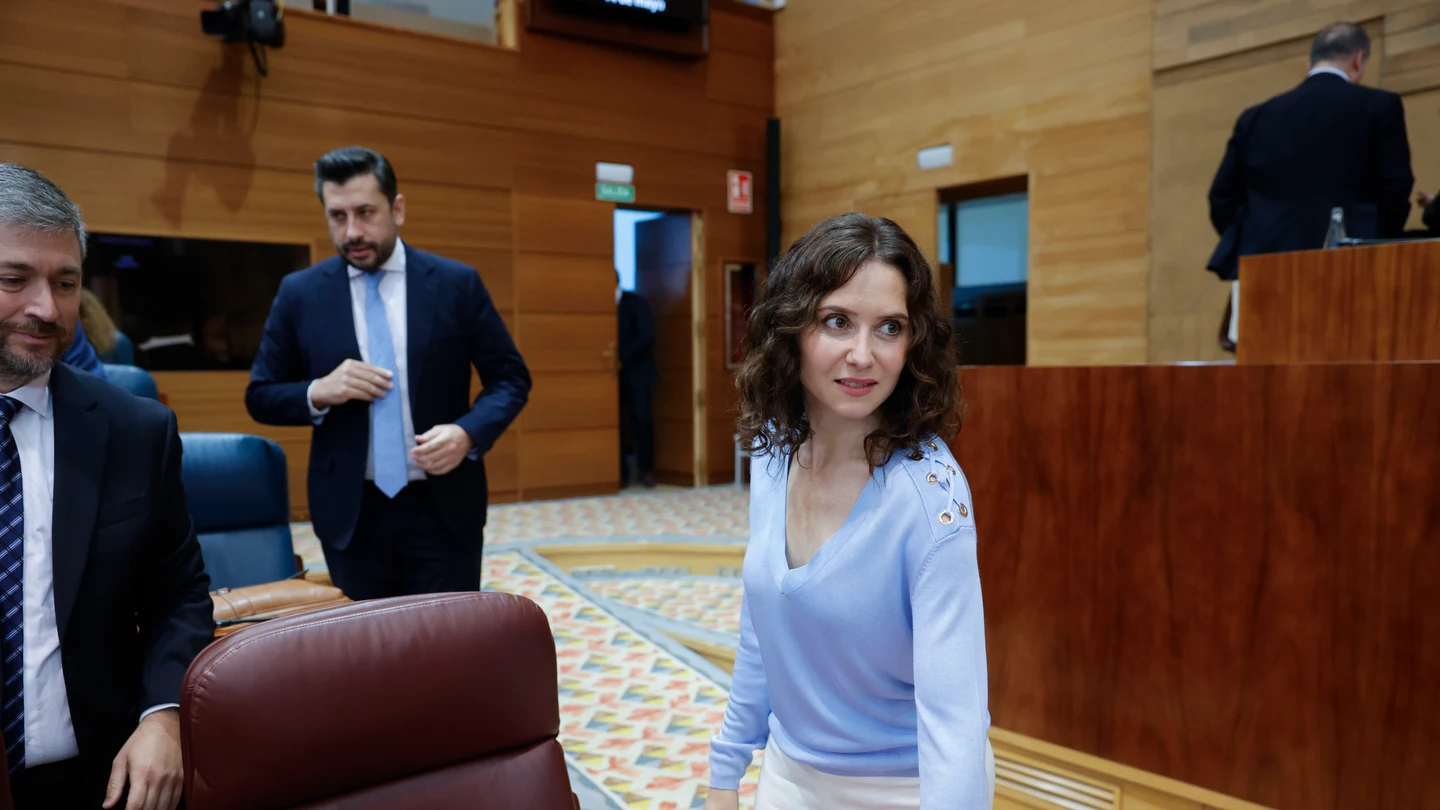 La presidenta de la Comunidad de Madrid, Isabel Díaz Ayuso, en la Asamblea madrileña La presidenta de la Comunidad de Madrid, Isabel Díaz Ayuso, en la Asamblea madrileña