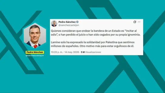 Sánchez cuestiona a quienes acusan a Lamine Yamal de "incitar al odio": "Solo ha expresado solidaridad por Palestina". Sánchez cuestiona a quienes acusan a Lamine Yamal de "incitar al odio": "Solo ha expresado solidaridad por Palestina".