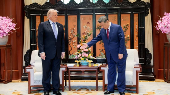 El presidente chino Xi Jinping gesticula durante una reunión con el presidente estadounidense Donald Trump en el marco de su visita al Jardín Zhongnanhai en Pekín, China, el 15 de mayo de 2026. El presidente chino Xi Jinping gesticula durante una reunión con el presidente estadounidense Donald Trump en el marco de su visita al Jardín Zhongnanhai en Pekín, China, el 15 de mayo de 2026.